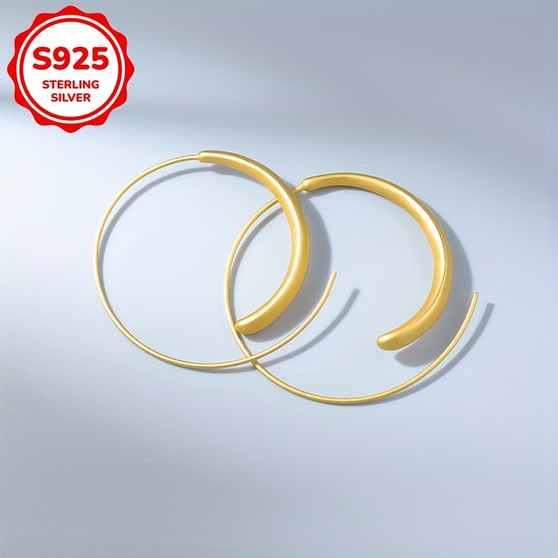 925 Silver Oversized Circle Earrings for Women